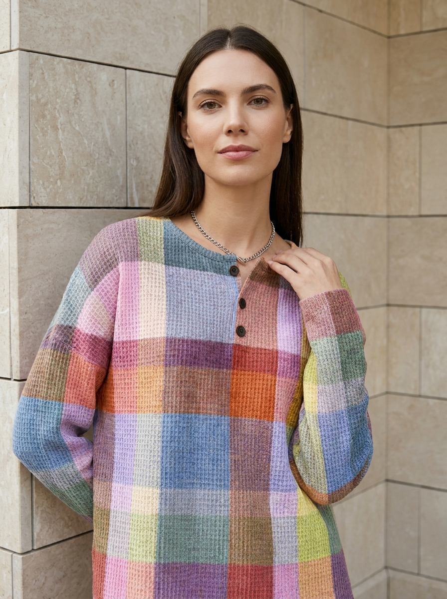 Aurélie | Pull Décontracté à Motifs Patchwork