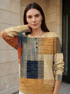 Aurélie | Pull Décontracté à Motifs Patchwork