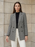 Élodie | Blazer Oversize Pied-de-Poule