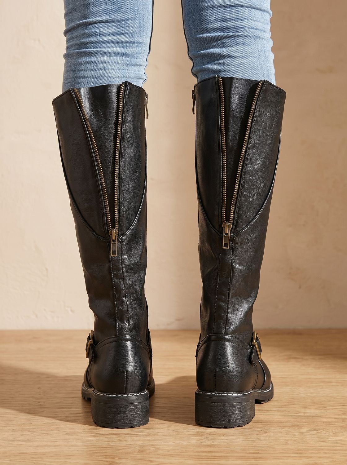Manon | Bottes Hautes Cuir Boucle Cavalière