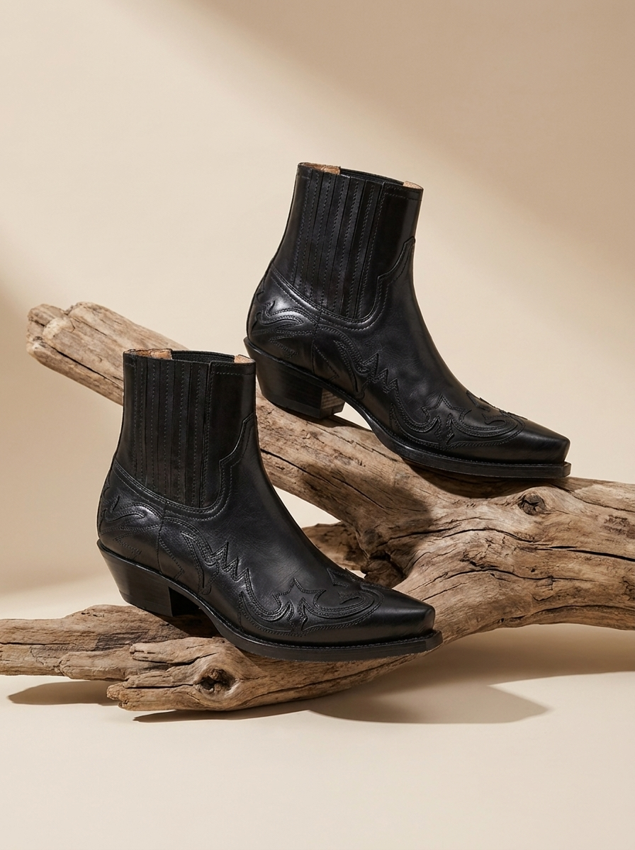 Noémie | Bottines Cowboy Brodées