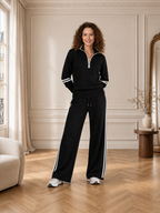 Serena | Ensemble Pull Zippé et Pantalon Large