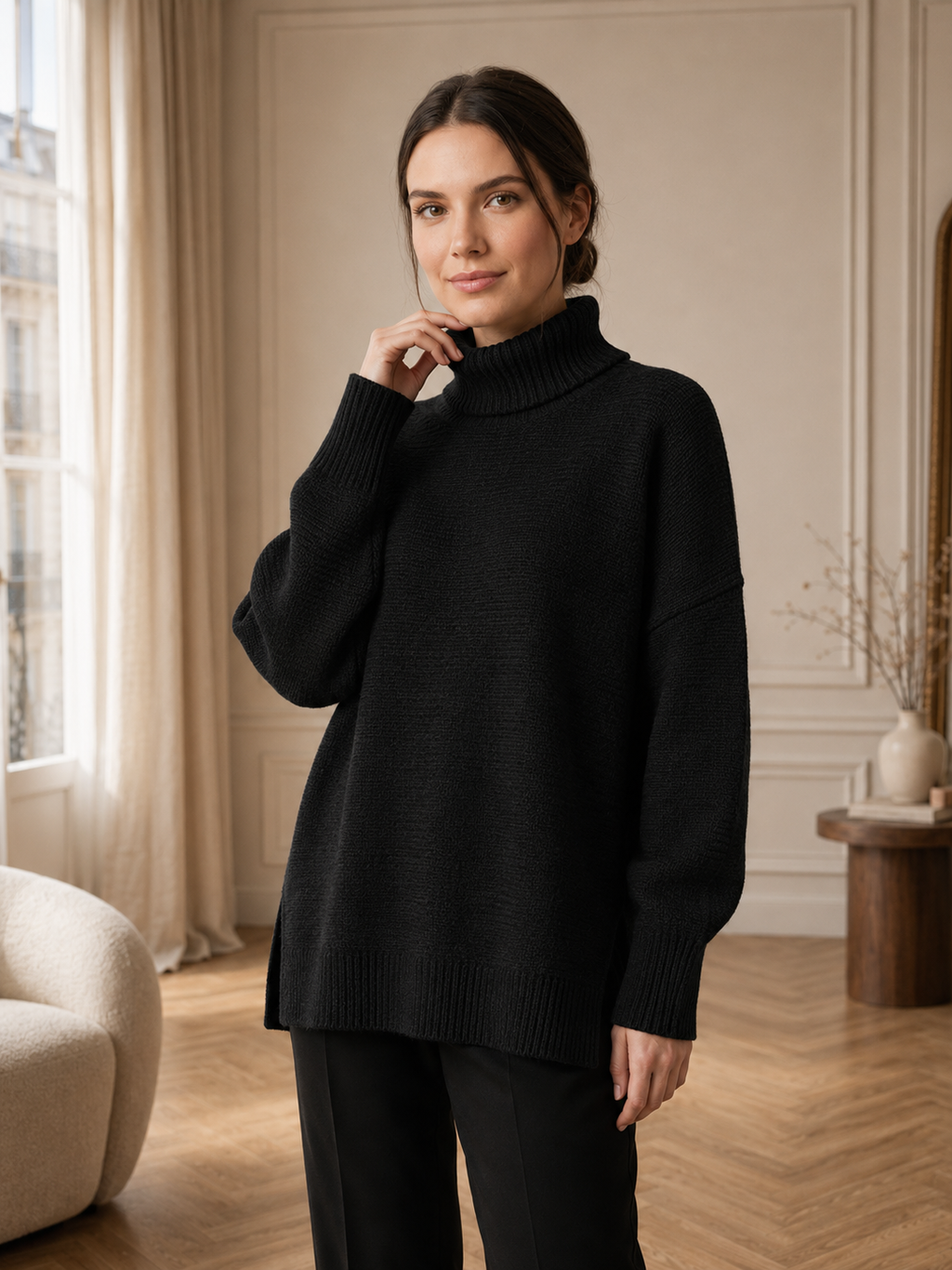 Amélie | Pull Oversize Col Roulé