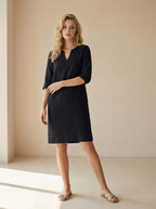 Elena | Robe En Lin À Col