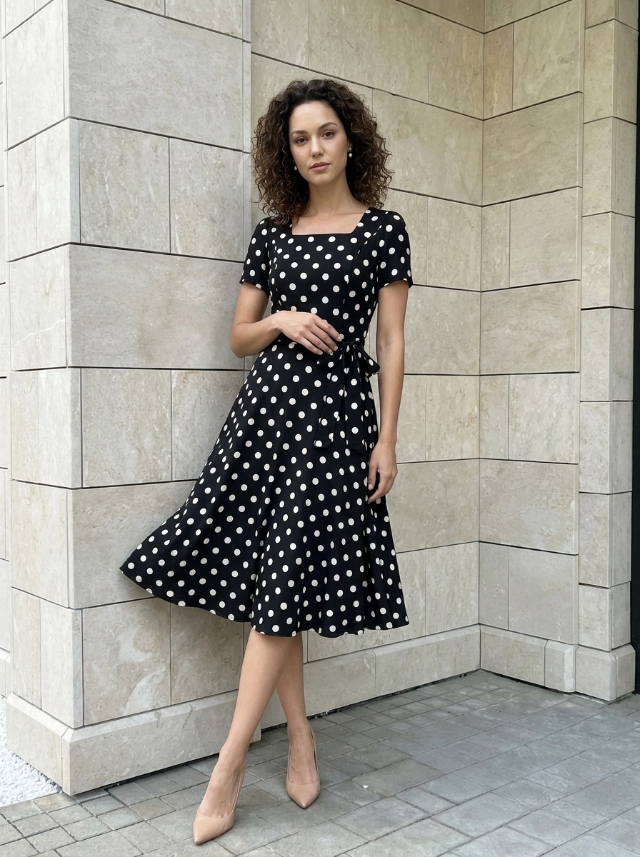 Colette | Robe Midi à Pois