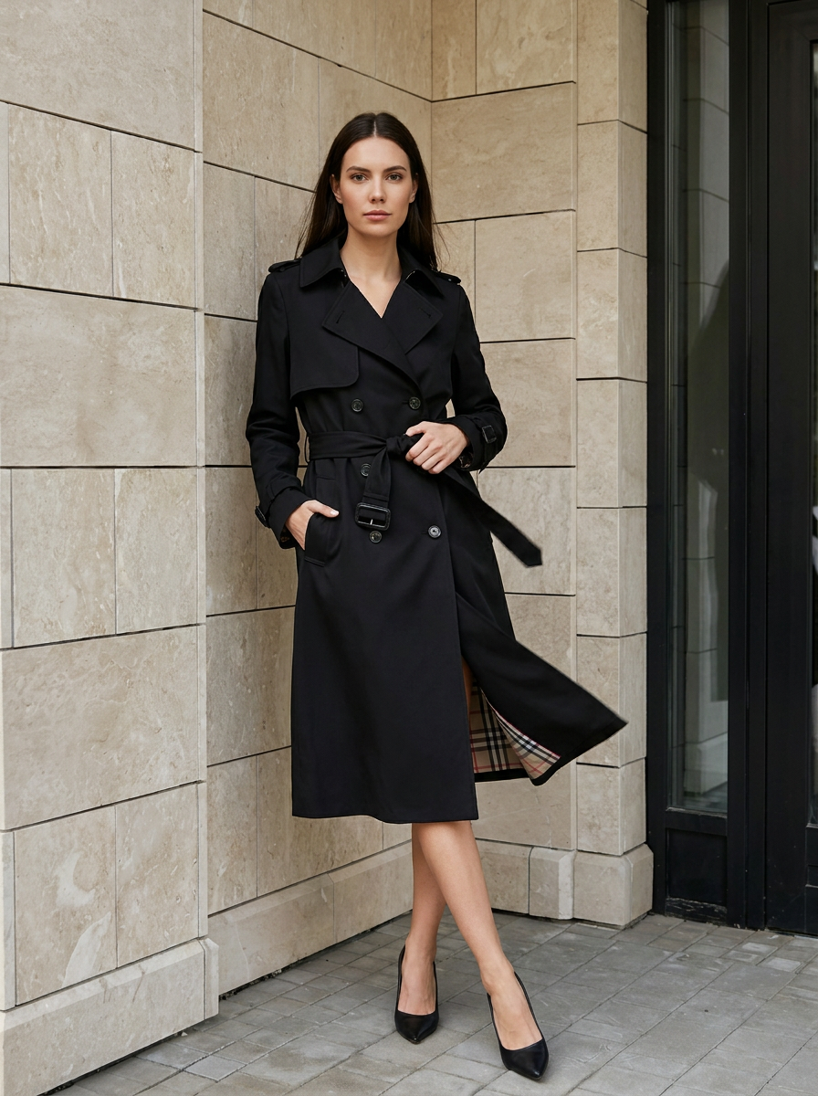 Colette | Trench Élégant Ceinturé à Double Boutonnage