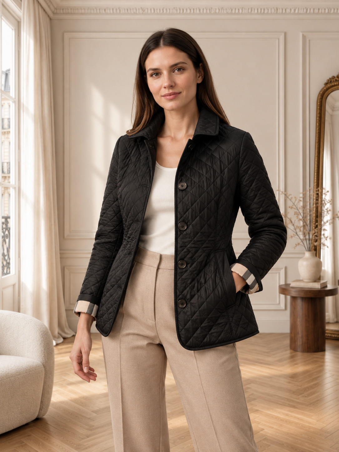 Amélie | Veste Matelassée Élégante