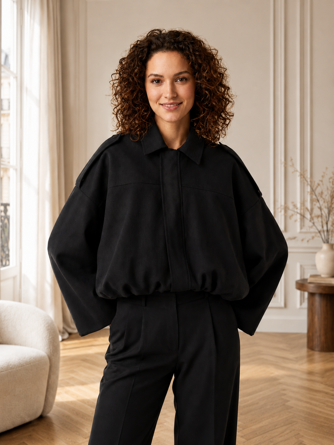 Elara | Veste Oversize À Col Classique