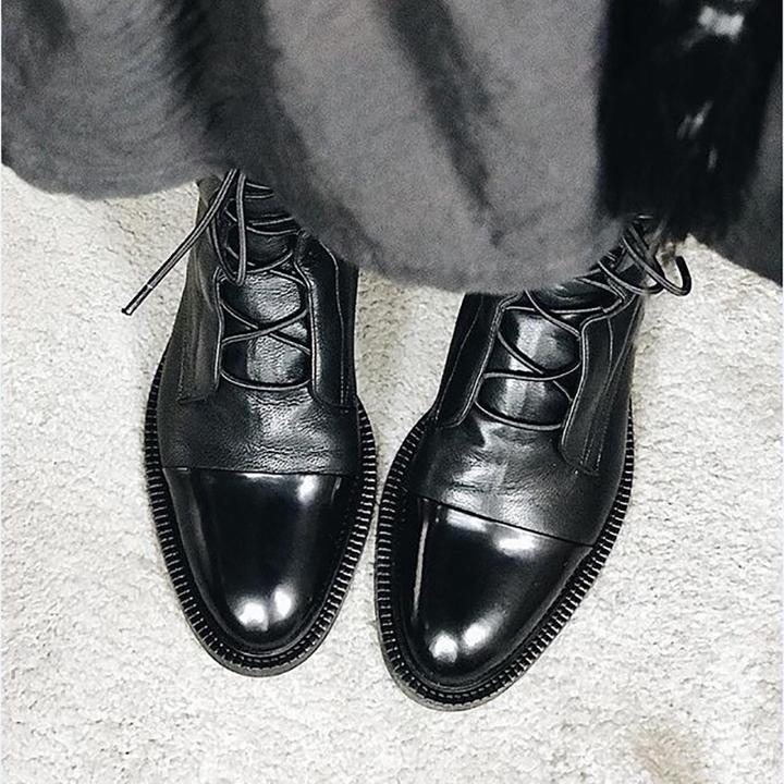 Constance | Bottines Lacées en Cuir