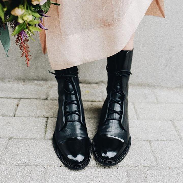 Constance | Bottines Lacées en Cuir