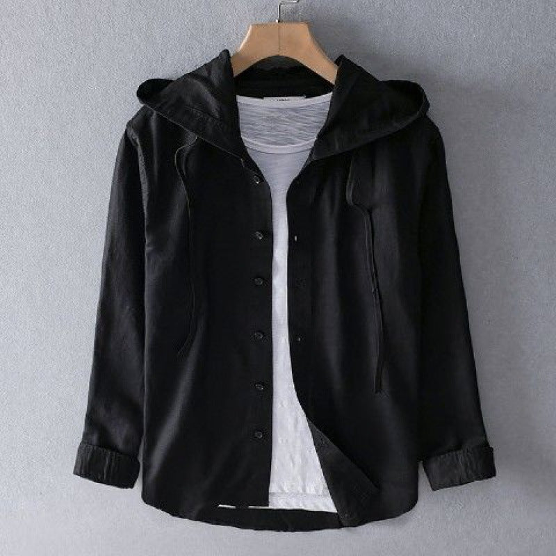 Agathe | Chemise Capuche Rayée Boutonnée