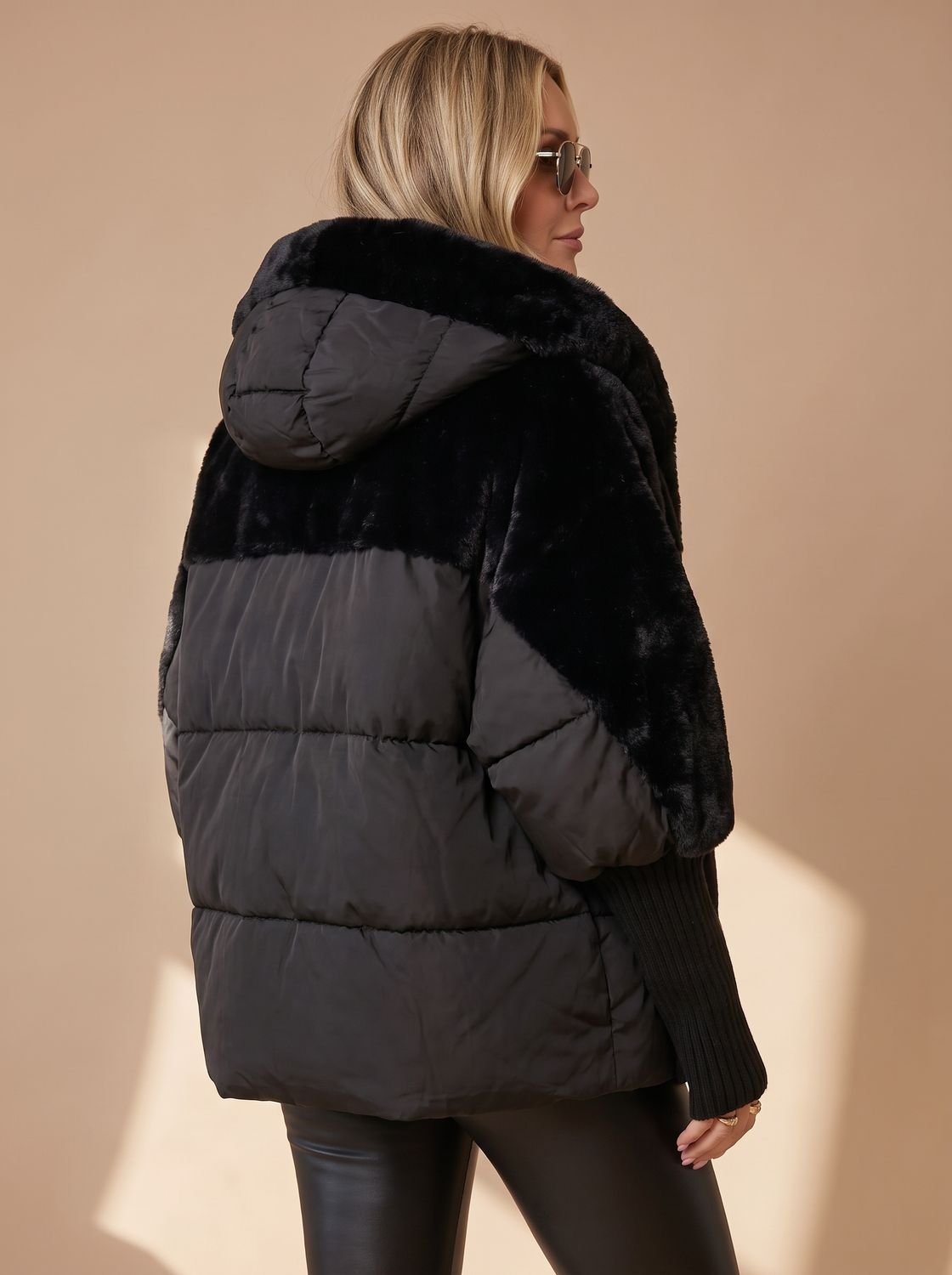 Amandine | Doudoune Capuche Fausse Fourrure