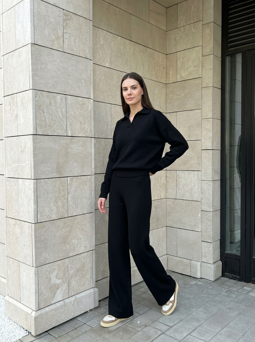 Éléa | Ensemble Décontracté à Pantalon Large