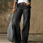 Adèle | Jean Large Délavé Taille Haute
