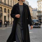 Bérénice | Manteau en Laine Ceinturé Col Cranté