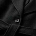 Bérénice | Manteau en Laine Ceinturé Col Cranté