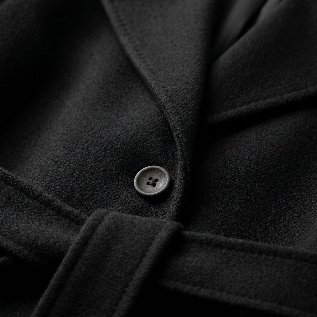 Bérénice | Manteau en Laine Ceinturé Col Cranté