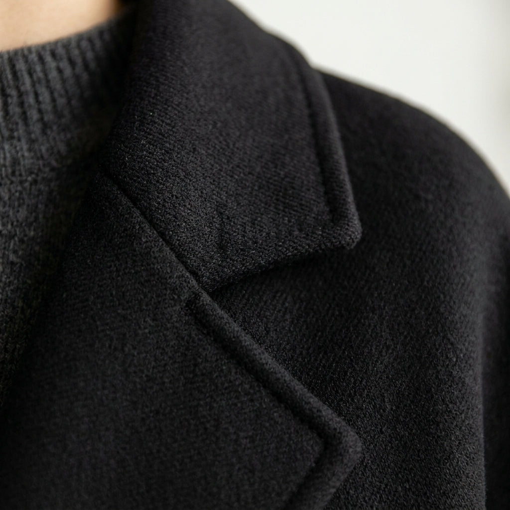 Bérénice | Manteau en Laine Ceinturé Col Cranté