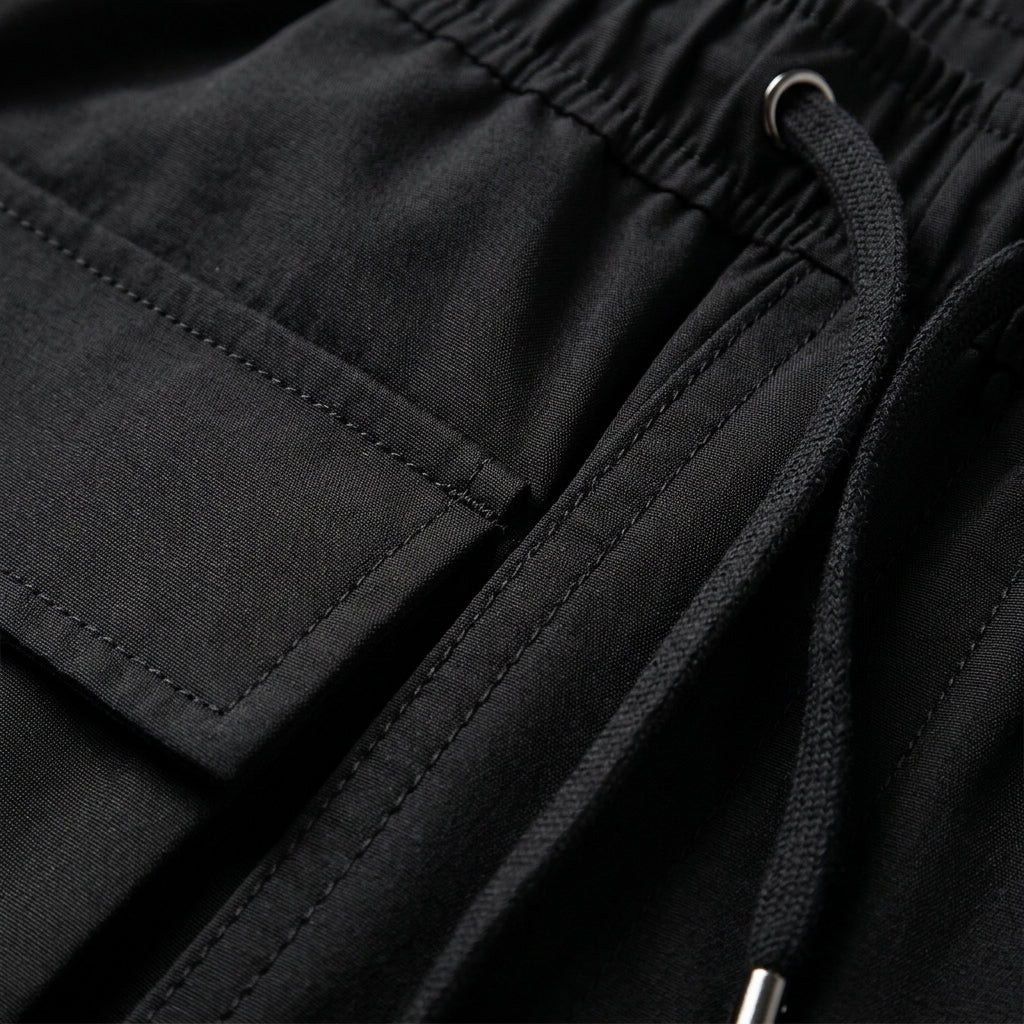 Solène | Pantalon Cargo en Coton Ceinture Cordon