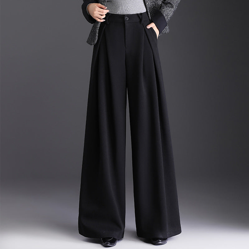 Charlotte | Pantalon Large Taille Haute Plis