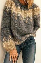 Ingrid | Pull Motif Jacquard Col Rond