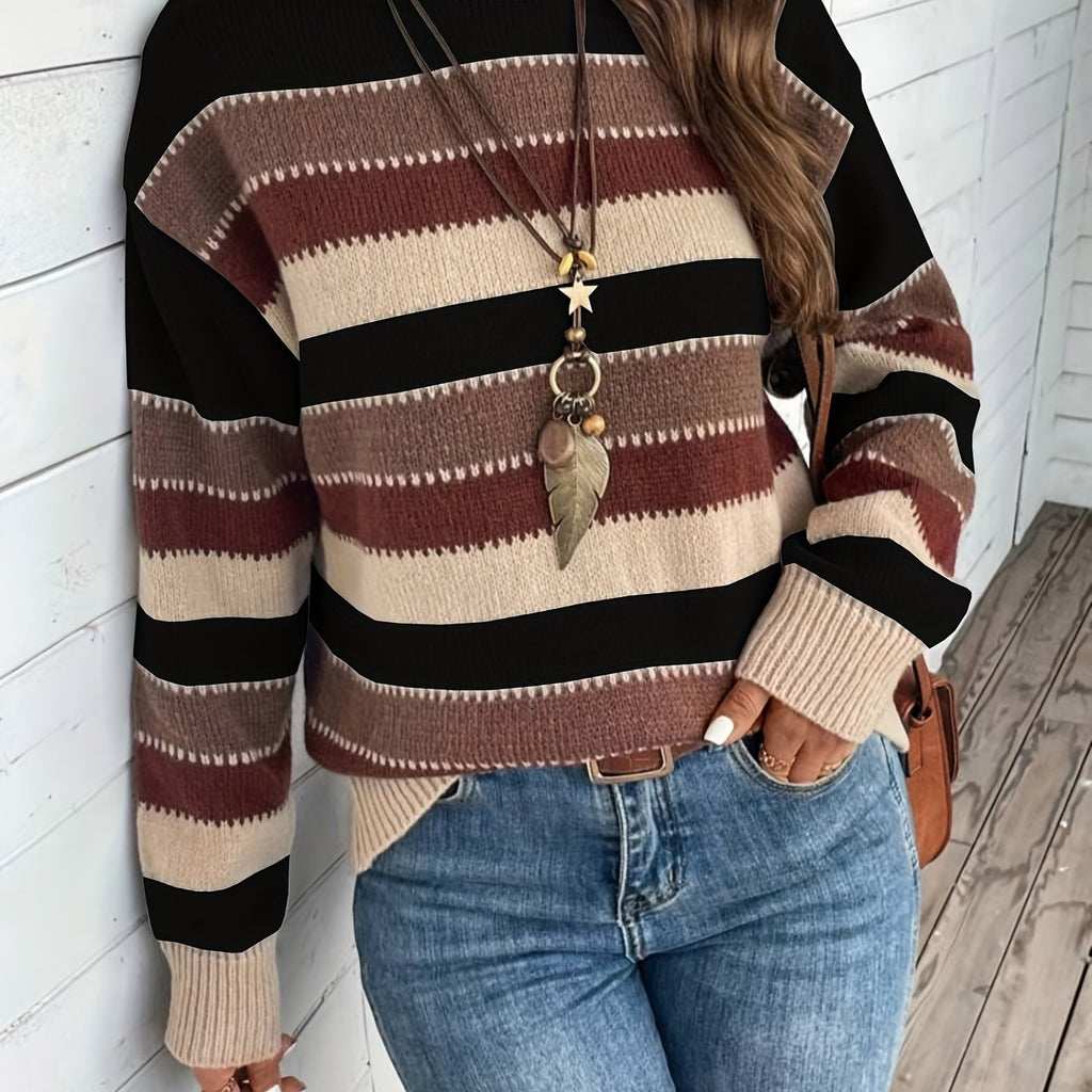 Louison | Pull Rayé Col Rond Coupe Ample