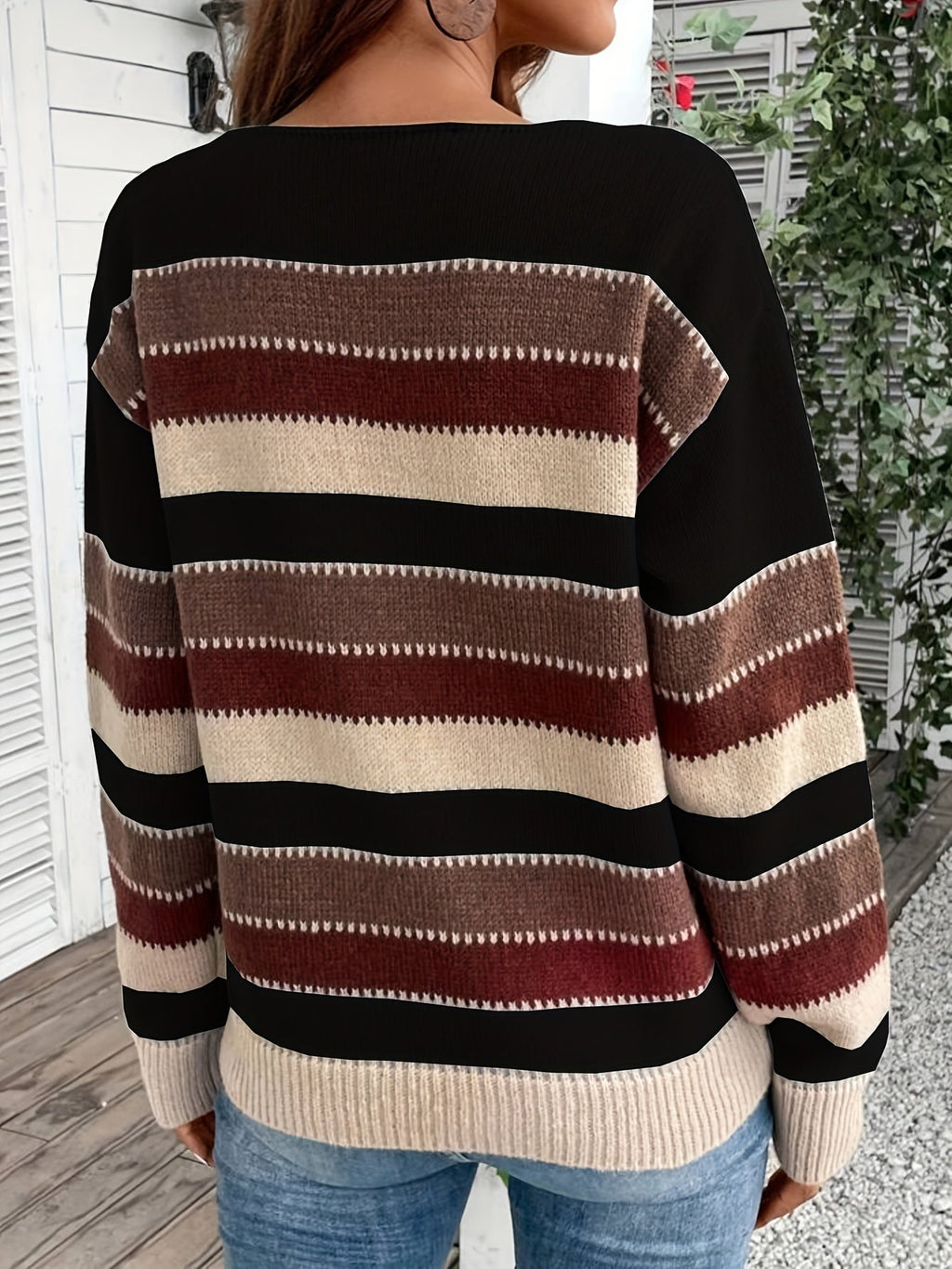Louison | Pull Rayé Col Rond Coupe Ample