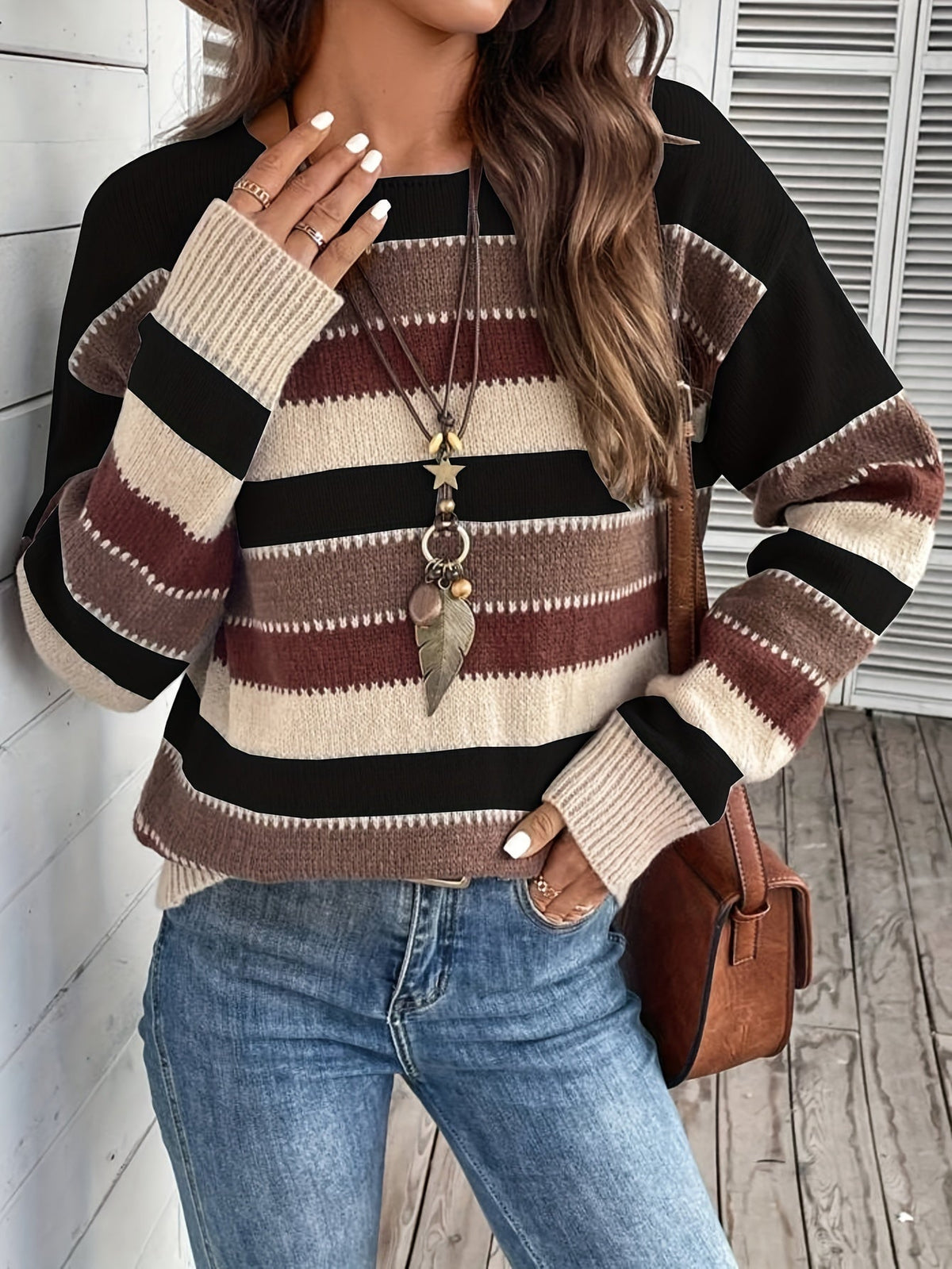 Louison | Pull Rayé Col Rond Coupe Ample