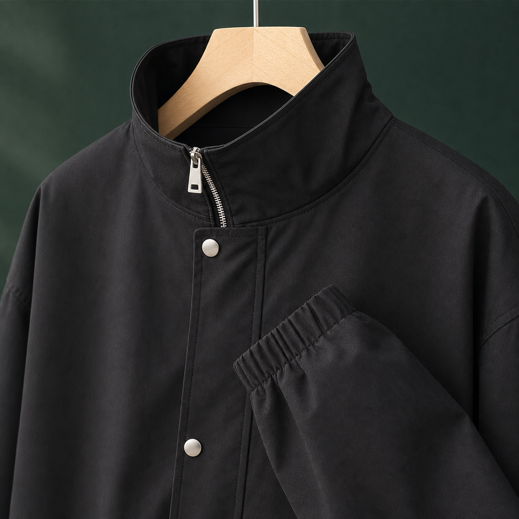 Manon | Veste Col Montant Zip et Pression