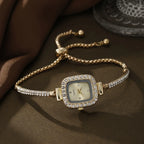 Émilie | Montre Bracelet Strass Cadran Carré