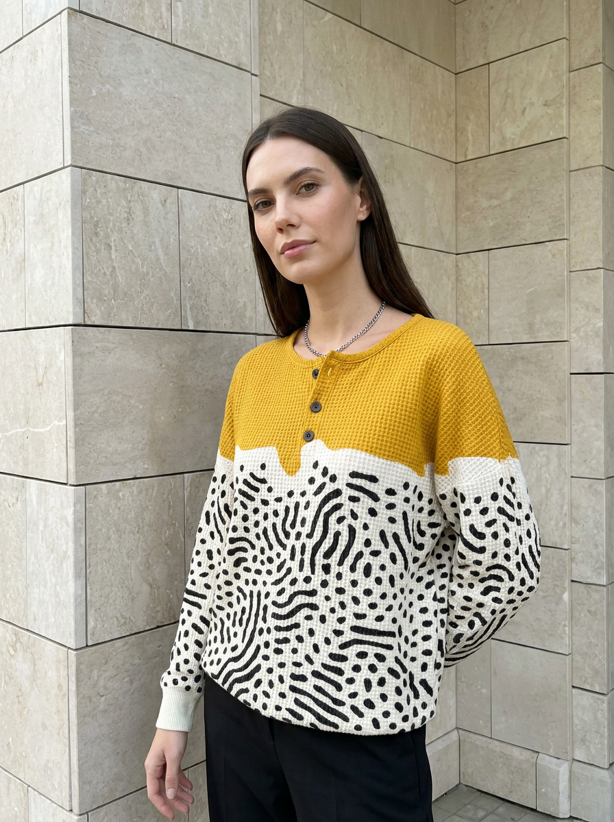 Aurélie | Pull Décontracté à Motifs Patchwork
