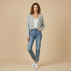 Elina - Cardigan Court Orné De Perles