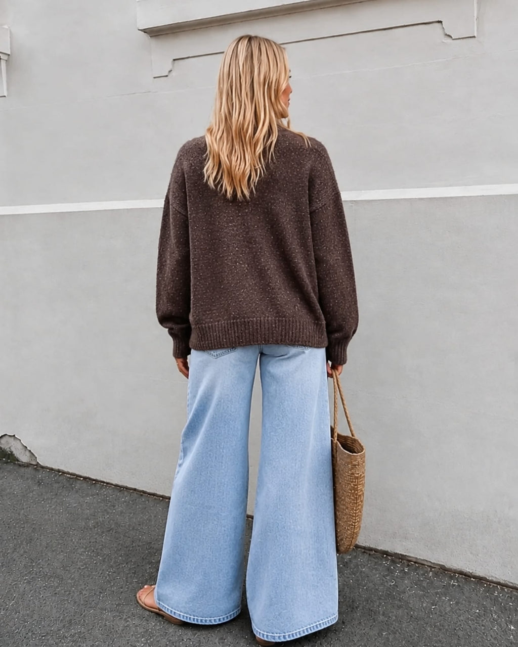 Éléonore | Pull Laine Col Montant Chocolat