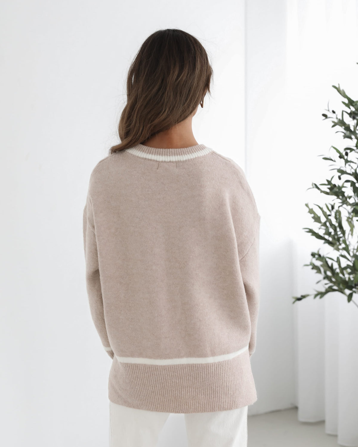 Rosalie | Pull Mélange Laine Col Rond Rayures Contrastées