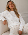 Camille | Pull Tricot Motif Texturé Col Rond