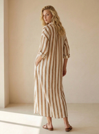 Maréa | Robe Chemise Longue À Rayures