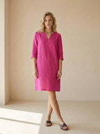 Elena | Robe En Lin À Col
