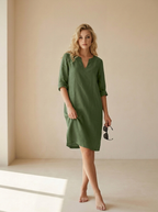 Elena | Robe En Lin À Col