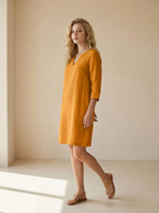 Elena | Robe En Lin À Col