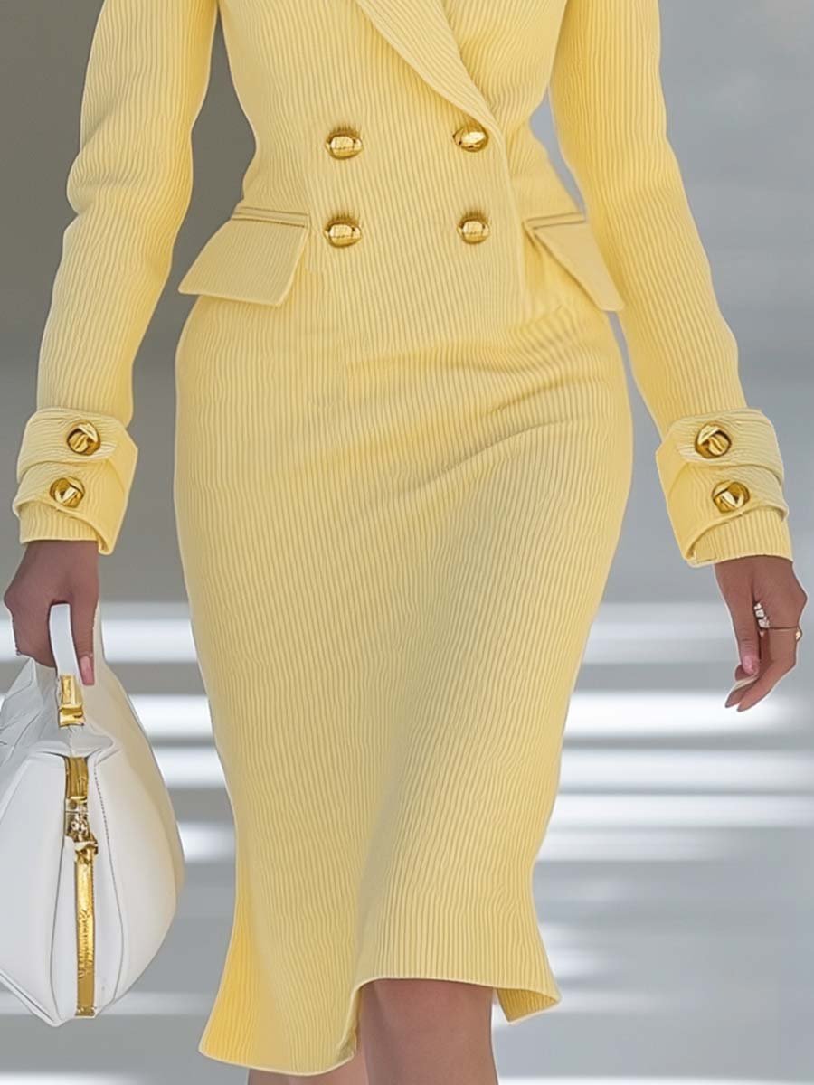 Adeline | Robe Midi Tricotée Croisée Col V