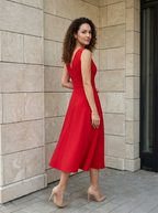 Élodie | Robe Midi Élégante à Col Croisé