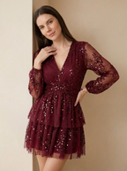 Elara | Robe Courte à Paillettes