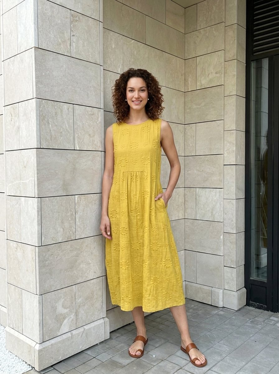 Elodie | Robe Midi Sans Manches