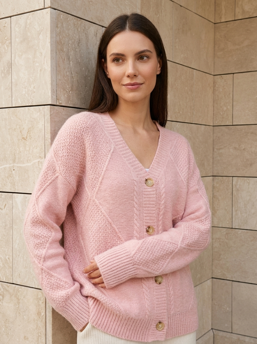 Aurélie | Cardigan En Maille Boutonné