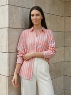 Léonie | Chemise Rayée Oversize Élégante