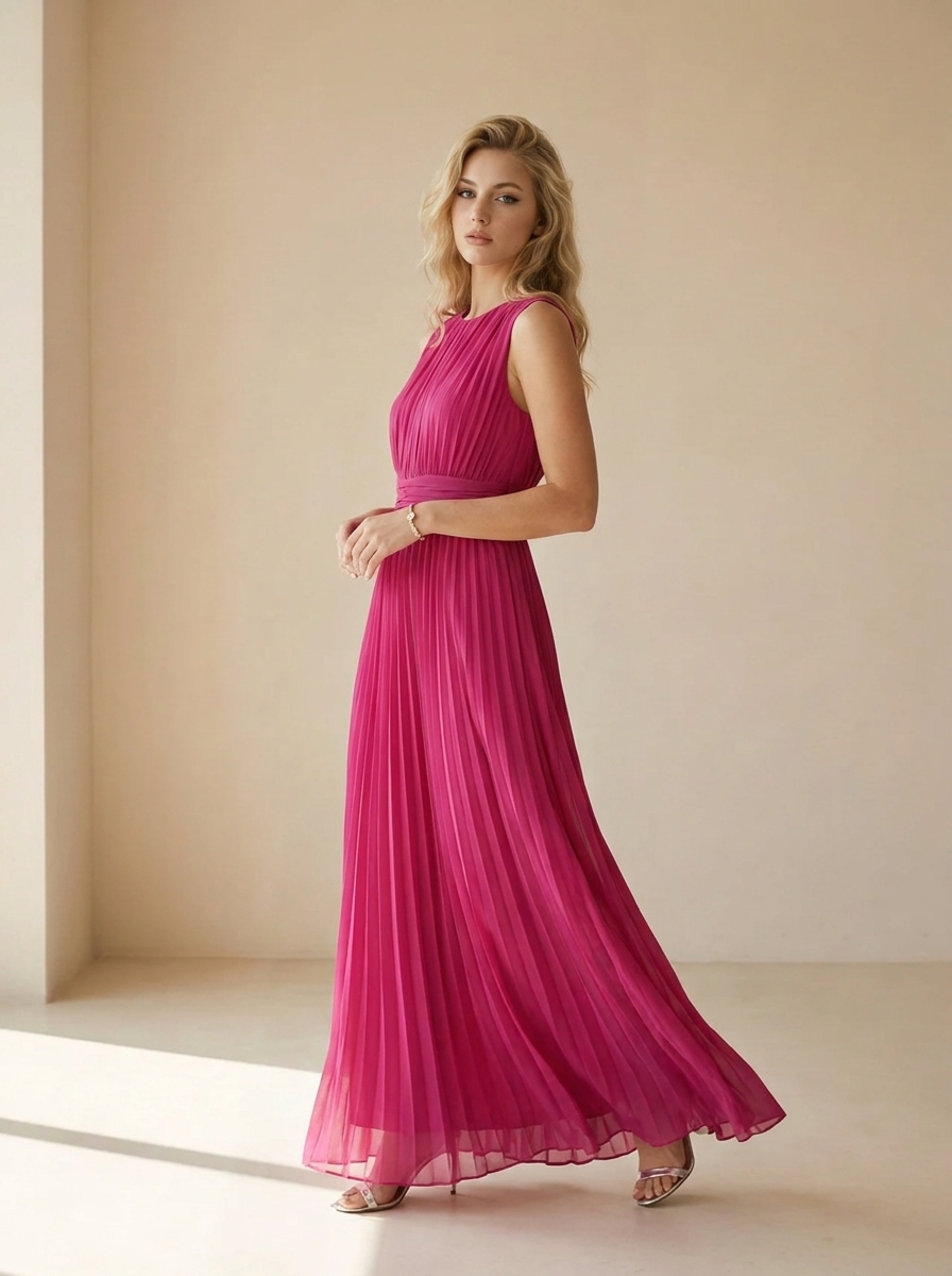 Elenora | Robe Maxi Sans Manches À Silhouette Fluide