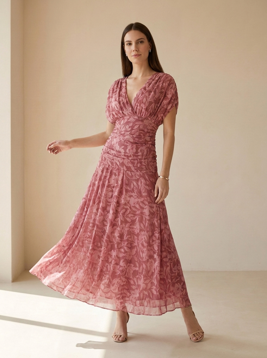 Evelyne | Robe Midi Élégante
