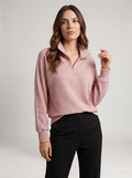 Liv | Sweatshirt femme côtelé à demi-zip
