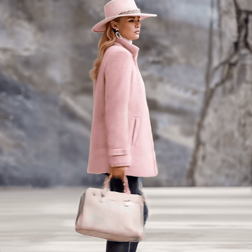 Céleste | Veste Polaire Zippée Ajustée Effet Peluche
