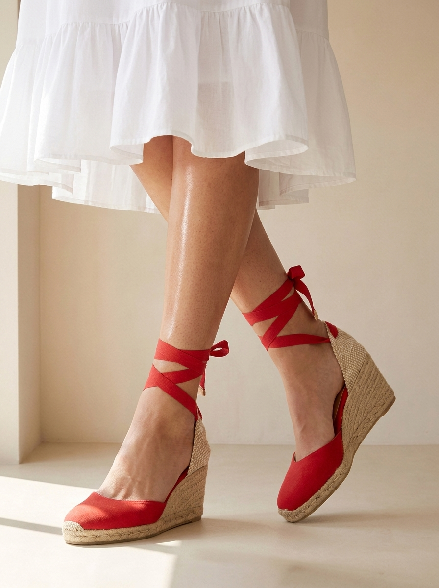 Valeria | Espadrilles Compensées À Lacets